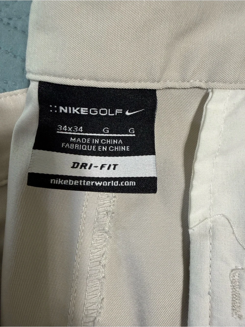 Nike Light Beige Dri-FIT Golf Pants